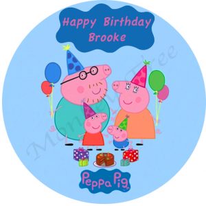 peppa pig edible cake image birthday party