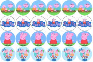 peppa pig edible cake image birthday party