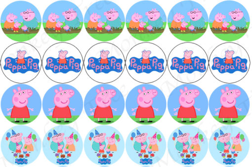 peppa pig edible cake image birthday party