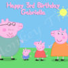 peppa pig edible cake image birthday party
