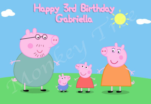 peppa pig edible cake image birthday party