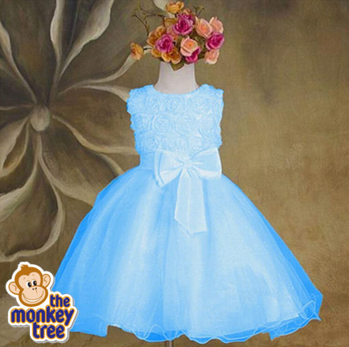 blue ruffle dress princess party