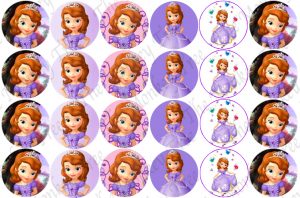 sofia 1st princess cupcake edible image