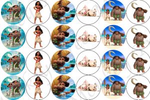 moana cupcake edible cake image birthday party