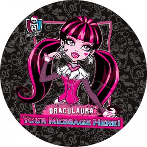 draculaura monster high music disco edible image fondant cake