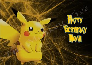 Pokemon go edible cake image pikachu fondant birthday cake