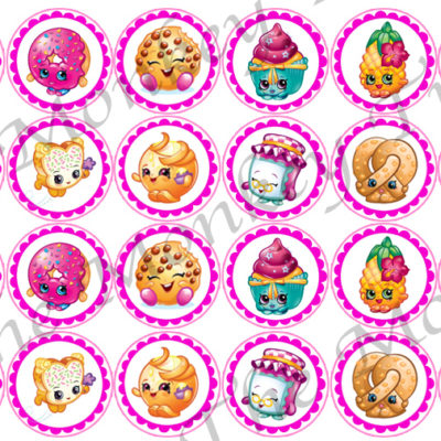 shoppies Hopkins edible cake cupcake fondant image toppers