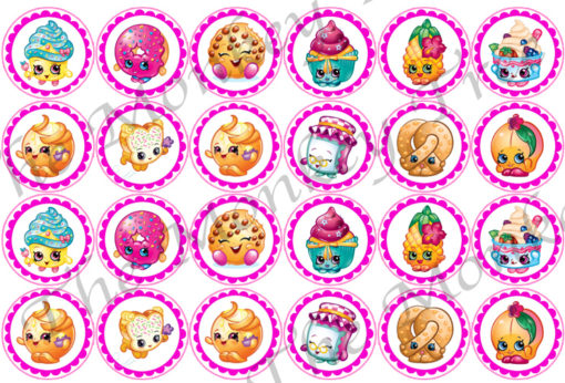 shoppies Hopkins edible cake cupcake fondant image toppers