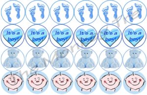 baby shower party birthday 1st cake edible topper
