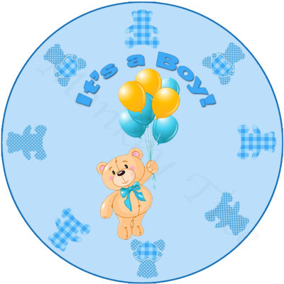 baby shower party birthday 1st cake edible topper