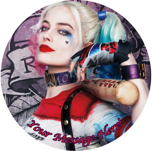 harley quinn superhero suicide squad edible cake image topper birthday cake party