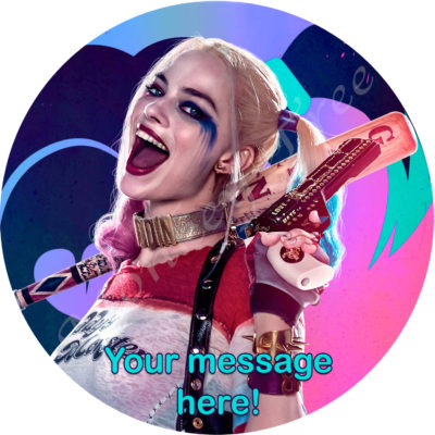 harley quinn superhero suicide squad edible cake image topper birthday cake party