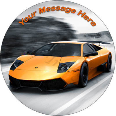 Lamborghini Huracan edible cake image topper birthday cars