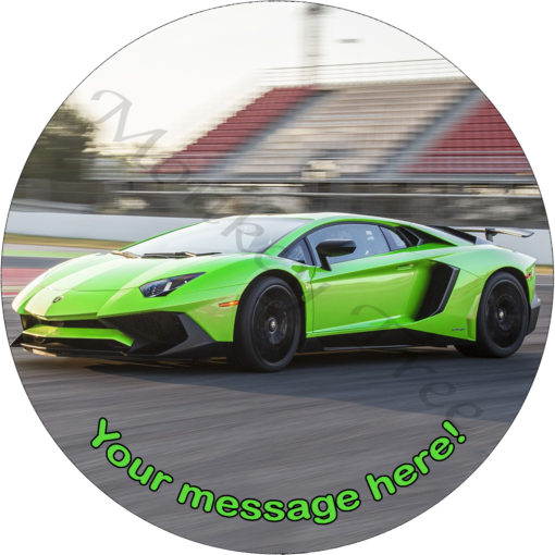 lamborghini aventador car edible image cake topper