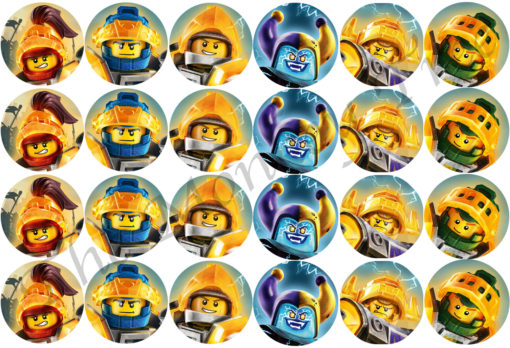 lego nexo knights edible image fondant cake topper cupcake