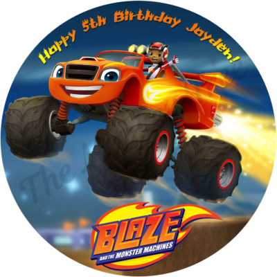 blaze and the monster machines edible cake image birthday party