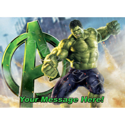 hulk edible image avengers cake topper fondant superhero birthday party