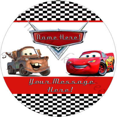 cars mcqueen and tow mater edible cake image topper birthday cars Disney