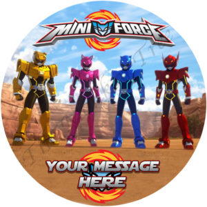 power rangers mini force edible cake image topper birthday fondant icing party Auckland