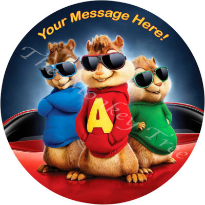 alvin and the chipmunks edible cake image topper birthday party cake