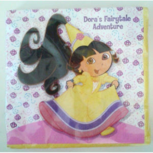 dora fairytale napkins. birthday party