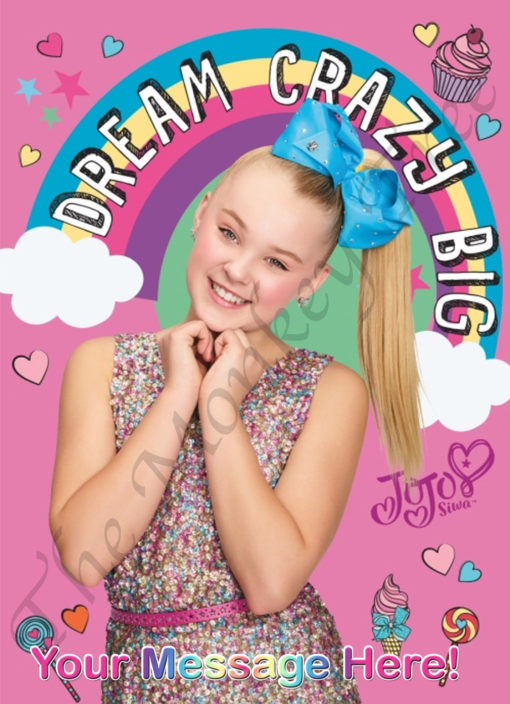 jojo Siwa edible cake image bow birthday party cake cupcake