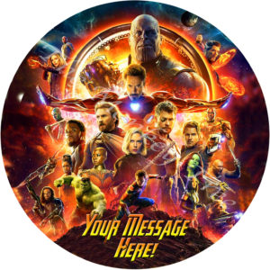 Avengers edible image cake fondant infinity wars