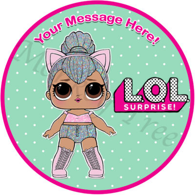 lol suprise doll edible image topper cake cupcake party confetti pop