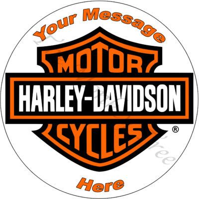 60th 50th Harley Davidson bike birthday cake edible cake image topper Harley motorbike