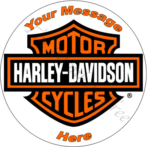 60th 50th Harley Davidson bike birthday cake edible cake image topper Harley motorbike