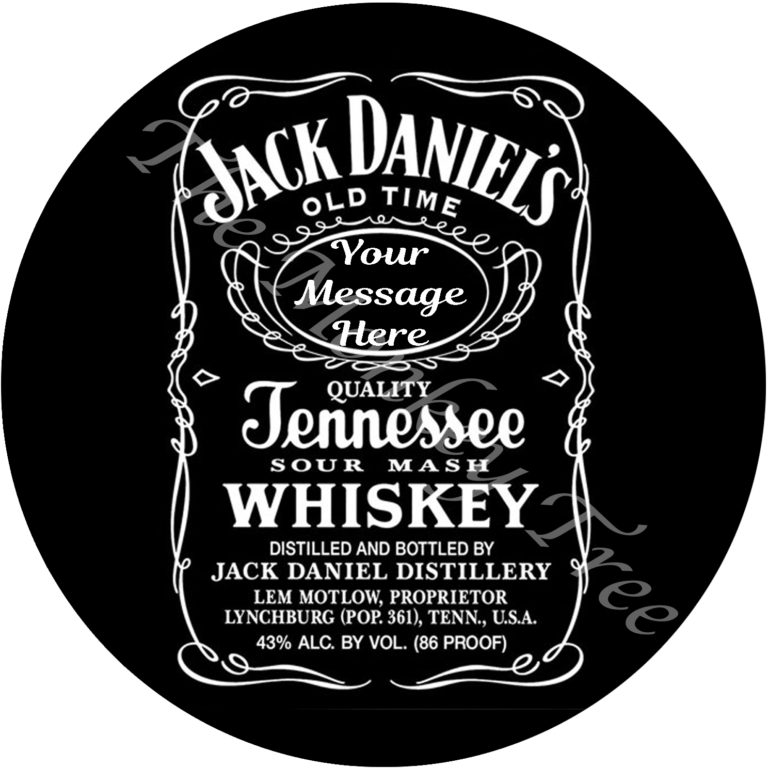 Jack Daniels Logo Edible Cake Image Topper The Monkey Tree