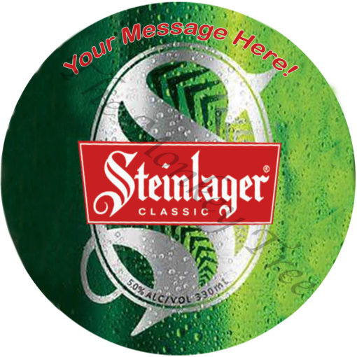 Steinlager 60th 50th 21st beer bike birthday cake edible cake image topper Steinlager pub alcohol