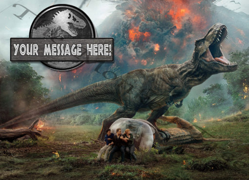 jurassic world fallen kingdom t rex dinosaur edible cake image party birthday