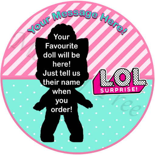 lol suprise doll edible image topper cake cupcake party confetti pop