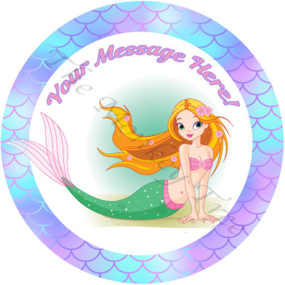 mermaid edible cake image topper under the sea Ariel birthday cake cupcake seahorse unicorn