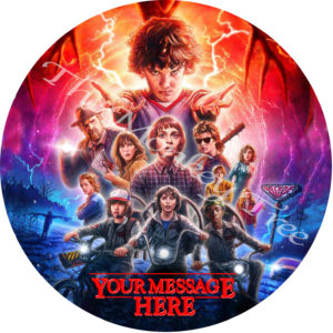 stranger things circle edible image topper Netflix