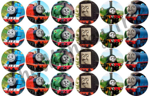 Thomas tank engine birthday cake edible image topper cupcake birthday