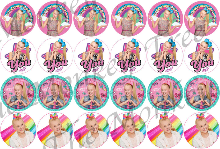 Jojo Siwa Edible Cupcake Image Toppers - set of 24 - The Monkey Tree