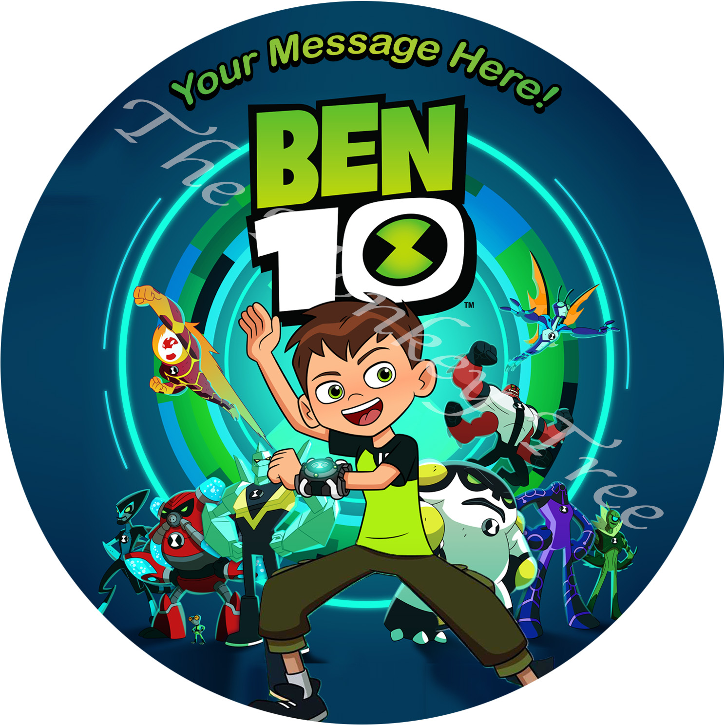 Ben 10 Edible Cake Image Topper - can be personalised! - The Monkey Tree