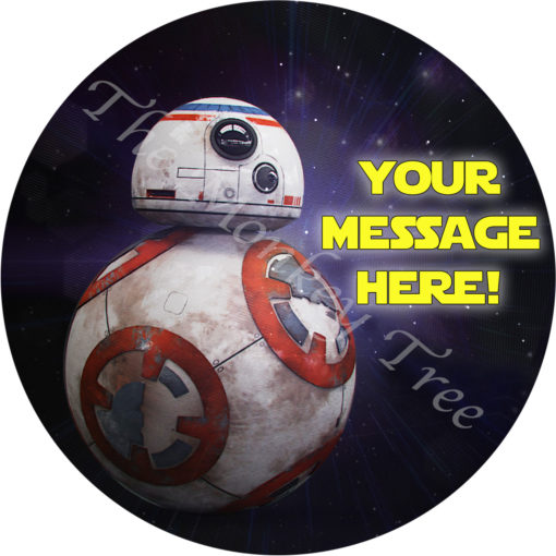 edible image fondant cake star wars BB8