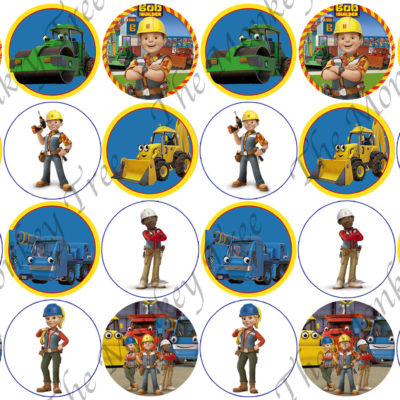 bob the builder edible cake image fondant cupcake