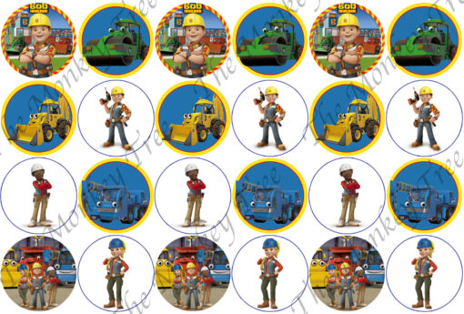 bob the builder edible cake image fondant cupcake