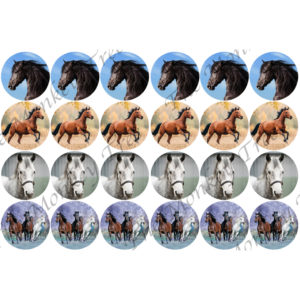horse edible cupcake image fondant