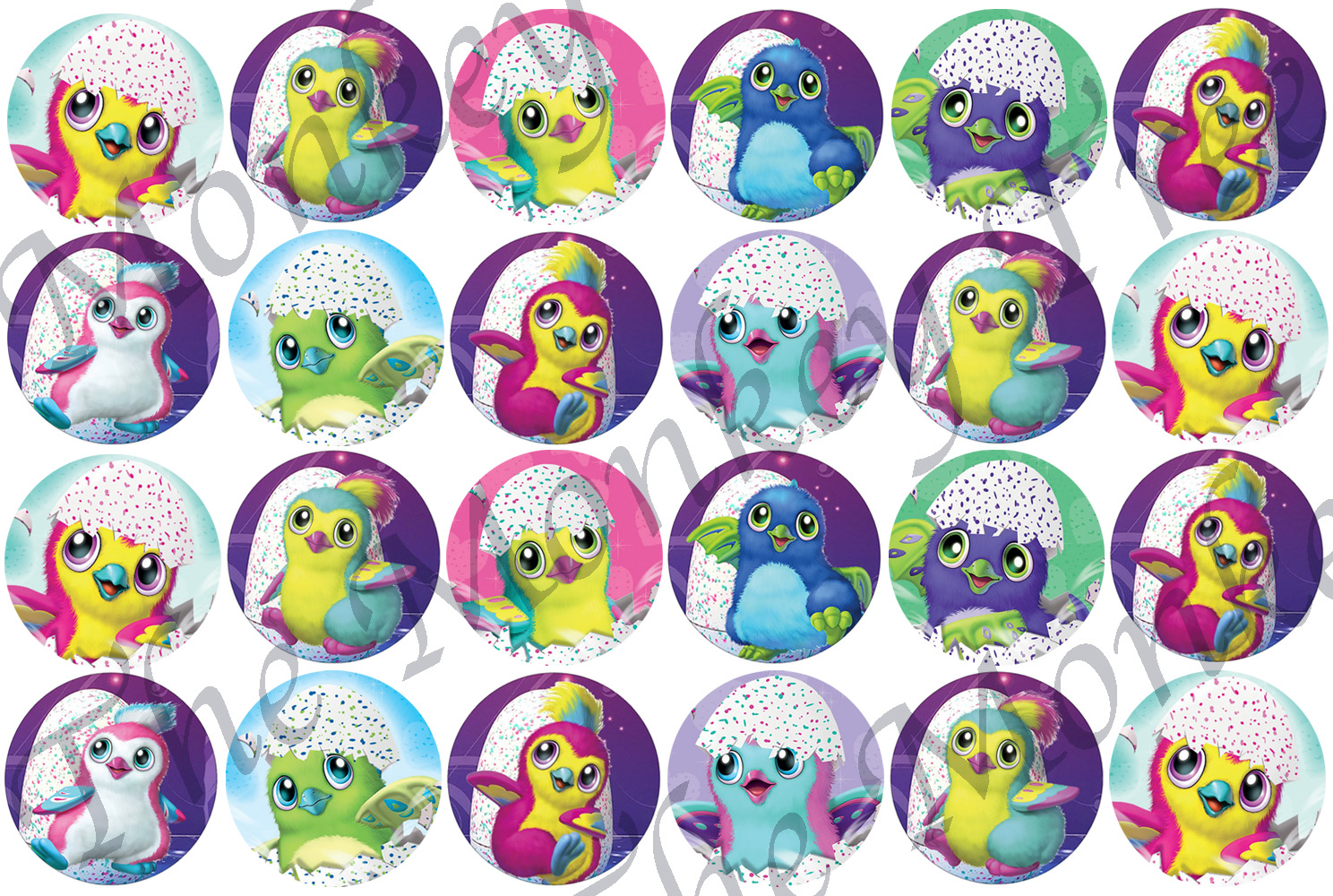 Hatchimals Edible Icing Cupcake Toppers The Monkey Tree