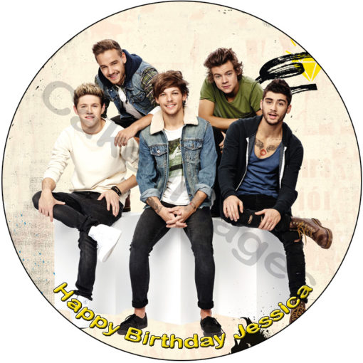 one direction 1D edible cake image topper birthday