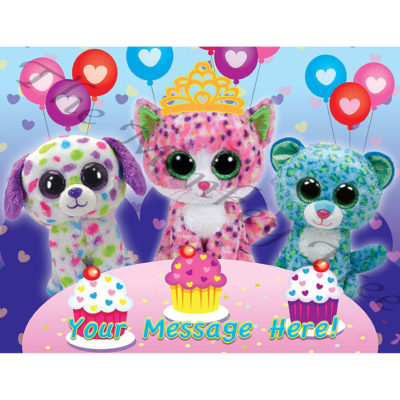 beanie boo edible cake topper