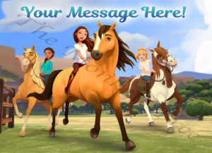 Spirit riding free edible cake images topper birthday horse