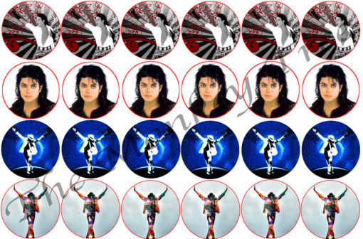 michael jackson cupcake edible cake birthday topper