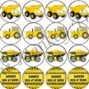 digger construction edible cupcake image fondant birthday building