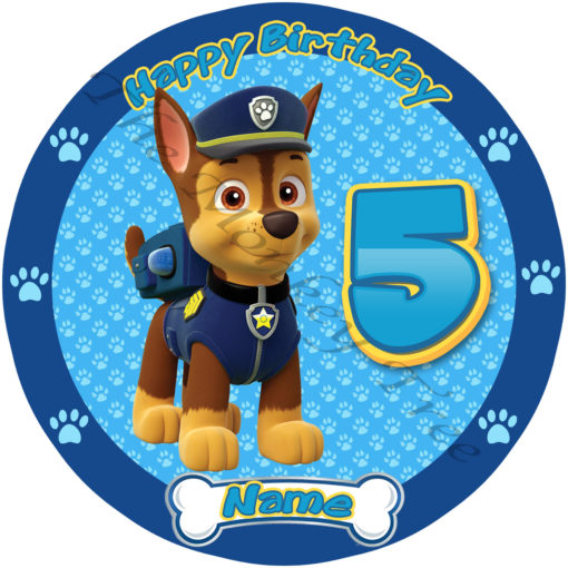 paw patrol edible image fondant cake chase